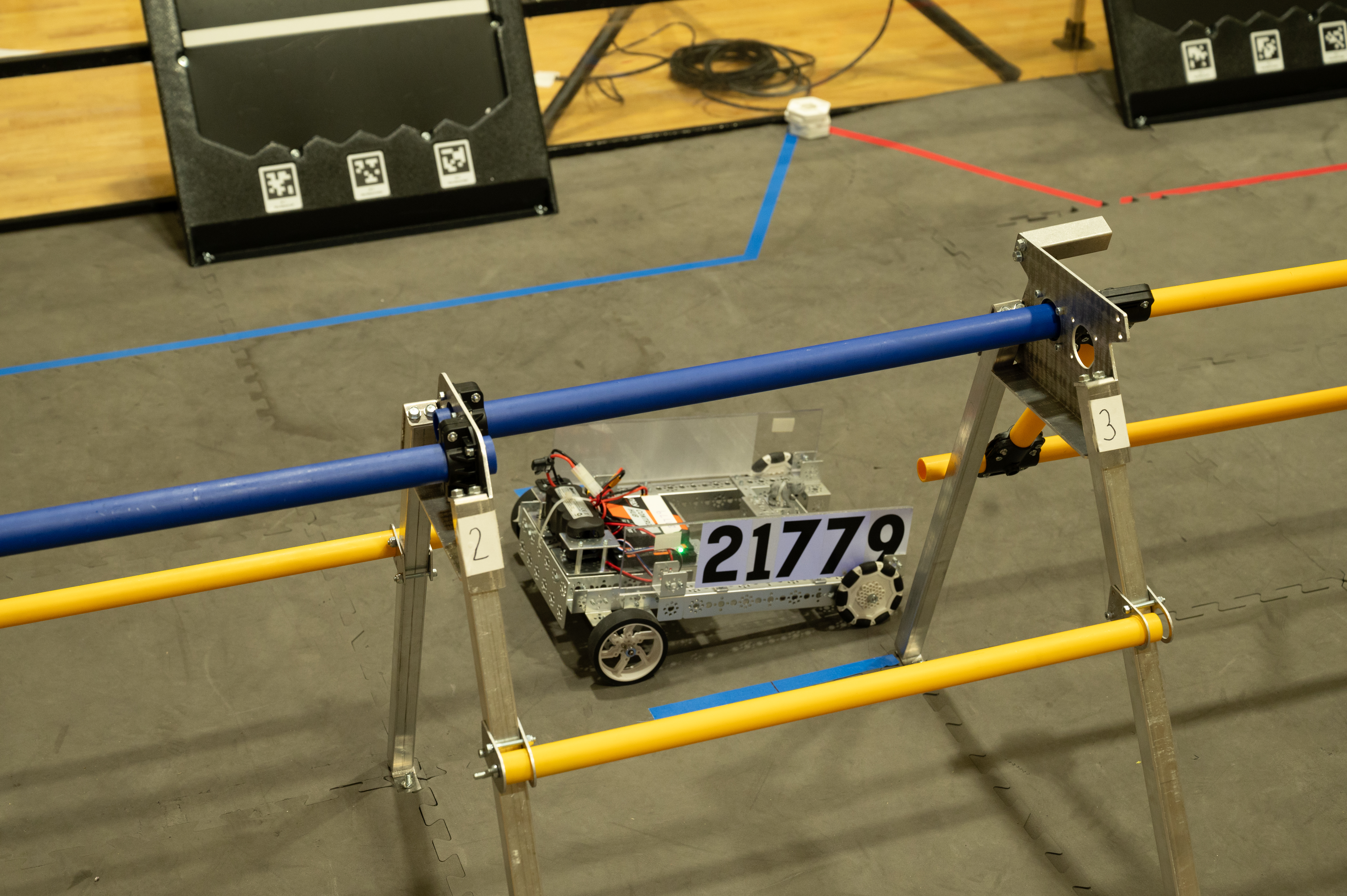 A mechanical robot with the numbers 21779.