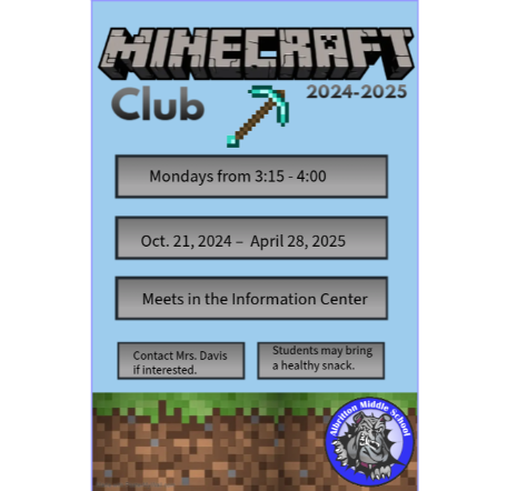 Minecraft Club information 24-25