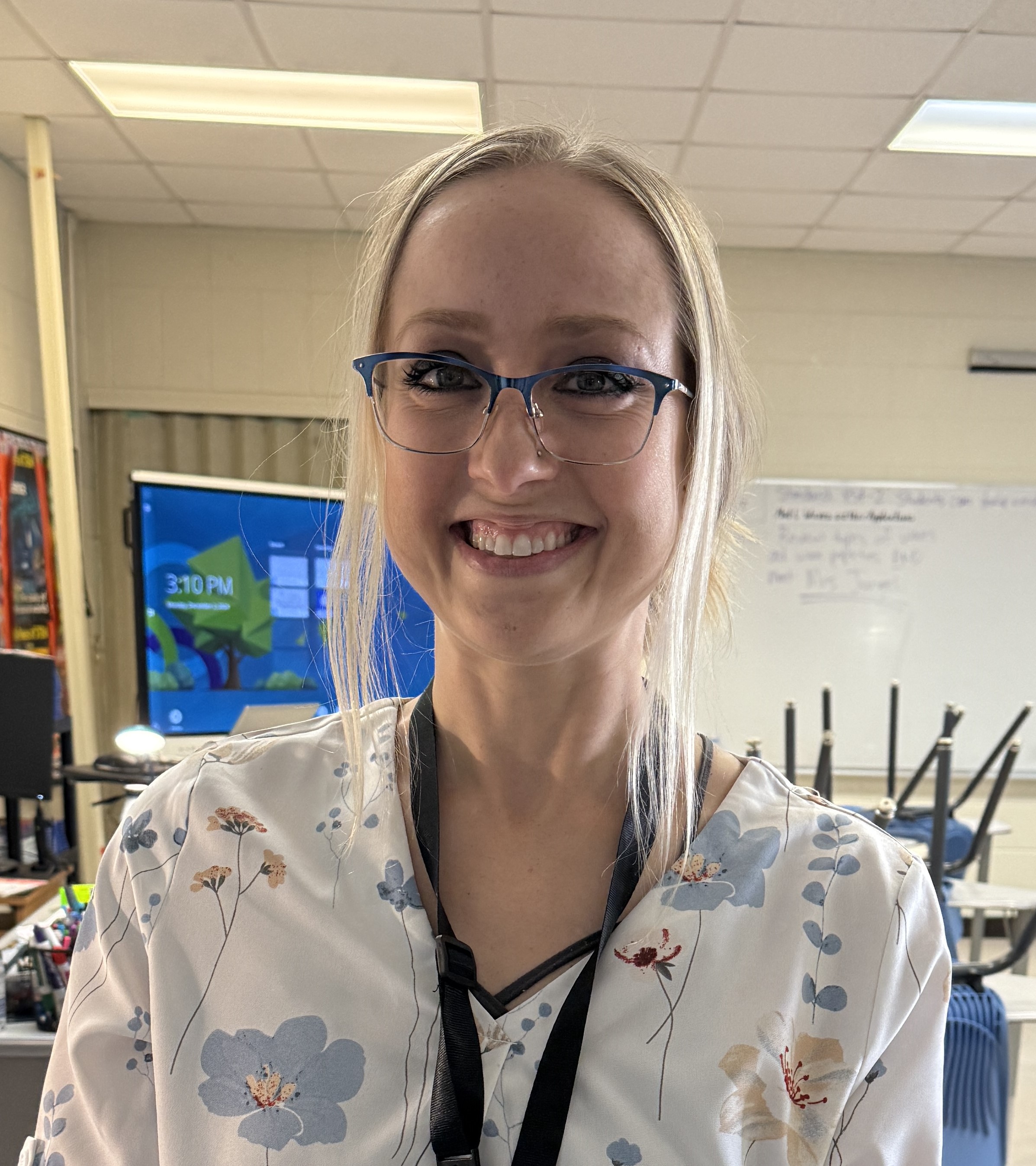 A teacher in a classroom